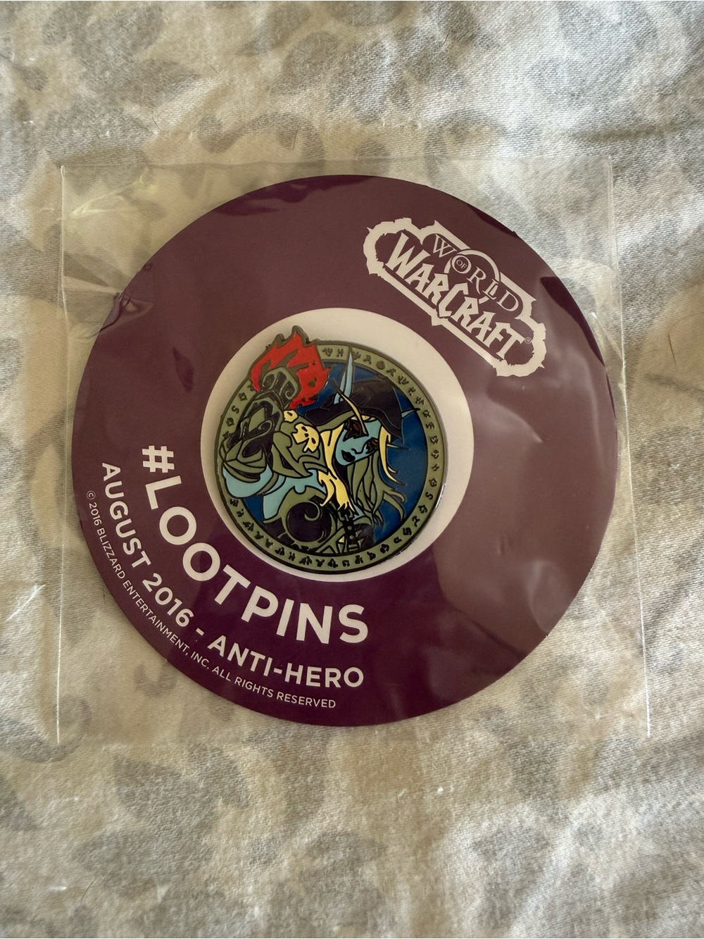 Loot Crate LootPin - Purple World of Warcraft Anti-Hero Pin